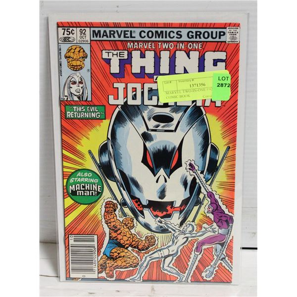 MARVEL TWO-IN-ONE #92 MARVEL COMIC BOOK