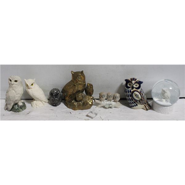 8 DECORATIVE OWLS