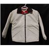Image 1 : NEW WHITE INSULATED JACKET RED/GREEN COLLAR SMALL