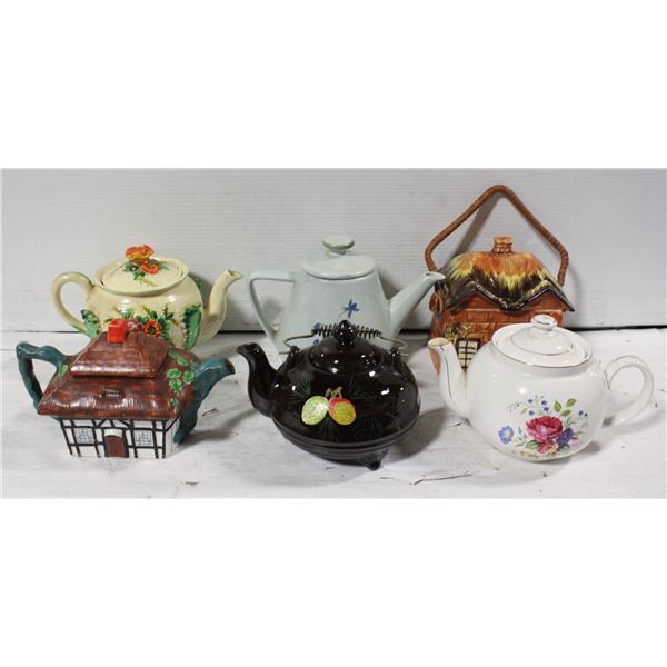 VINTAGE TEA POTS & COOKIE JAR - ESTATE