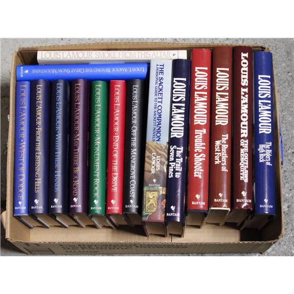 15 LOUIS L'AMOUR HARD COVER BOOKS - ESTATE