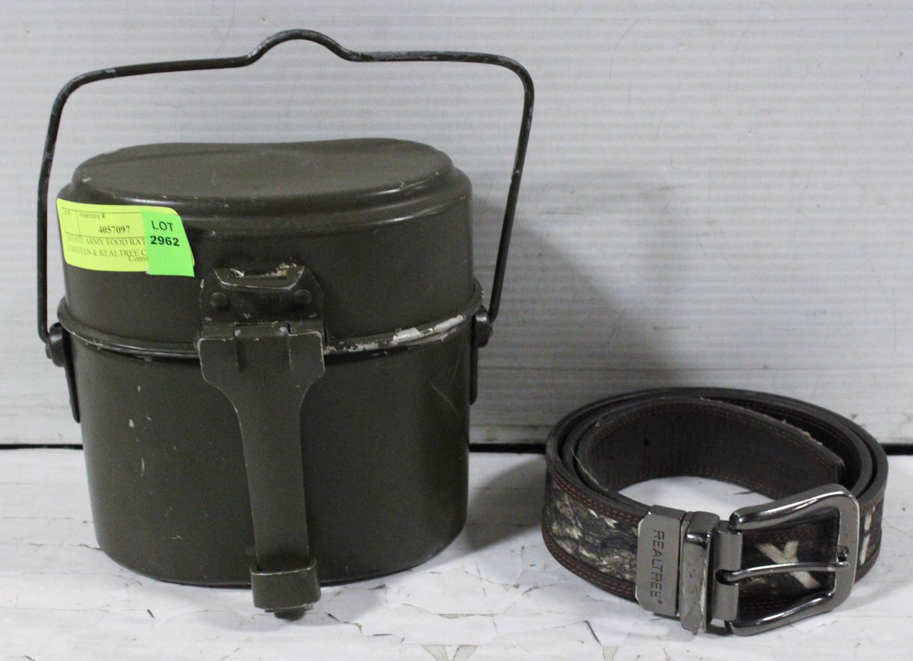 ESTATE ARMY FOOD RATION CANTEEN & REALTREE CAMO