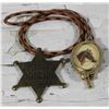 Image 1 : ESTATE VINTAGE HORSE BOLO TIE & SHERIFFS BADGE