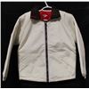 Image 1 : NEW CREAM INSULATED JACKET RED/GREEN COLLAR SMALL