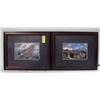 Image 1 : 2 FRAMED SIGNED TRAIN PRINTS 18"X15"