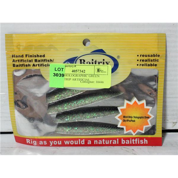 4 PACK HOLOGRAPHIC GREEN MIINNI STRIP ARTIFICIAL