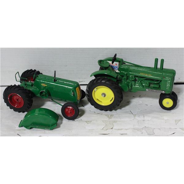 BOX W/ JOHN DEERE #861 TRACTOR AND OLIVER TRACTOR.
