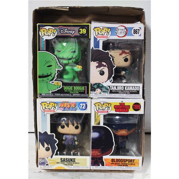 BOX W/ 4 POP VINYL FIGURES.