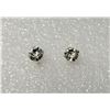 Image 1 : 28)  CLEAR CRYSTAL STUD EARRINGS.