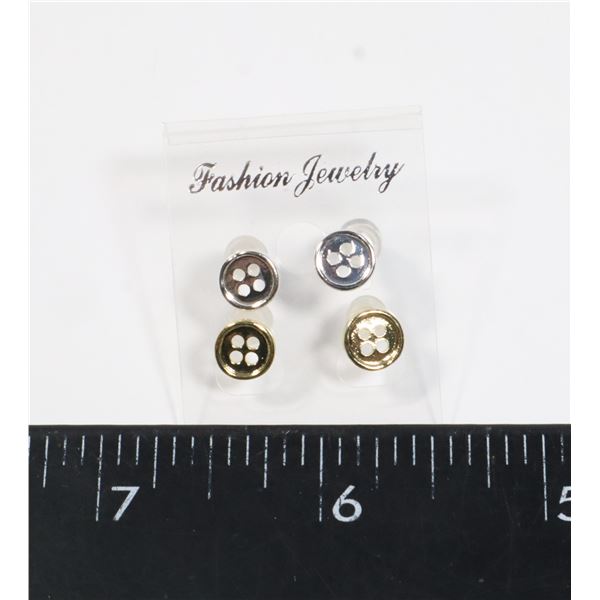 NEW DAINTY BUTTON DESIGN STUD EARRINGS