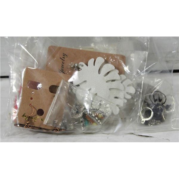 BAG W/ 10 SETS OF NEW COSTUME JEWELLERY.