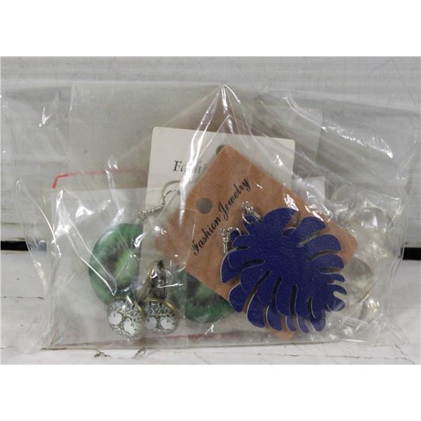 BAG W/ 10 SETS OF NEW COSTUME JEWELLERY.