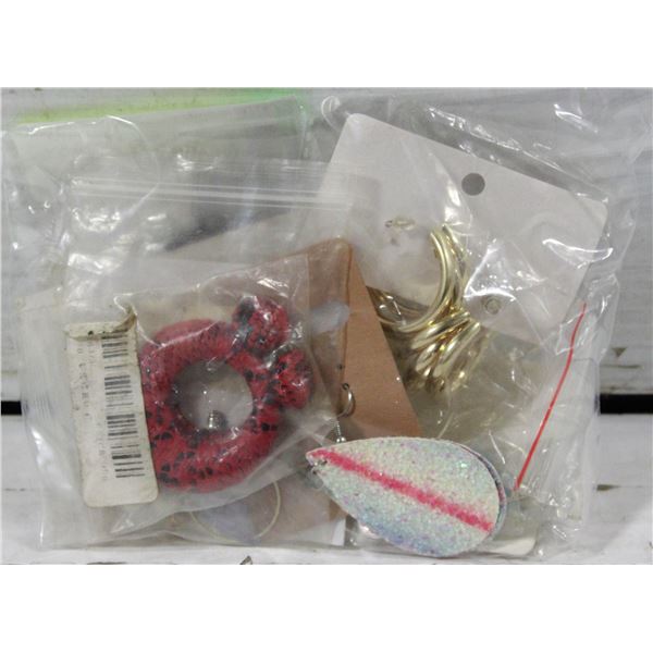 BAG W/ 10 SETS OF NEW COSTUME JEWELLERY.