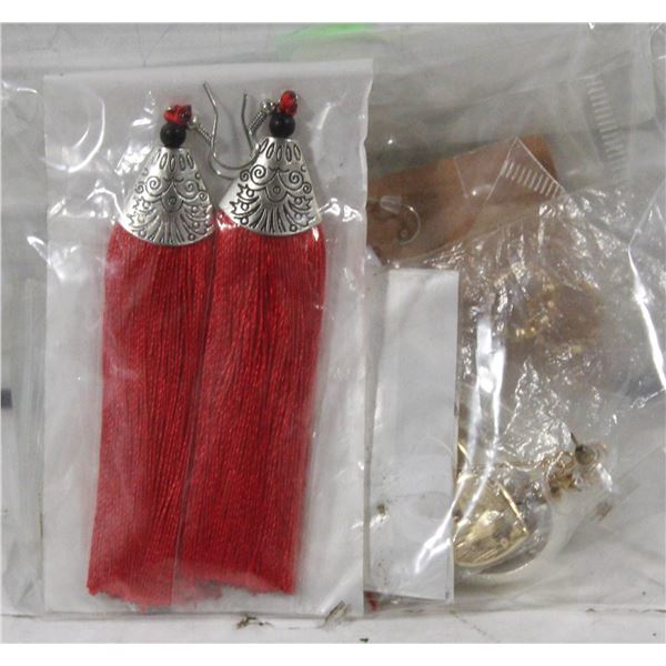 BAG W/ 10 SETS OF NEW COSTUME JEWELLERY.
