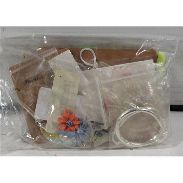 BAG W/ 10 SETS OF NEW COSTUME JEWELLERY.