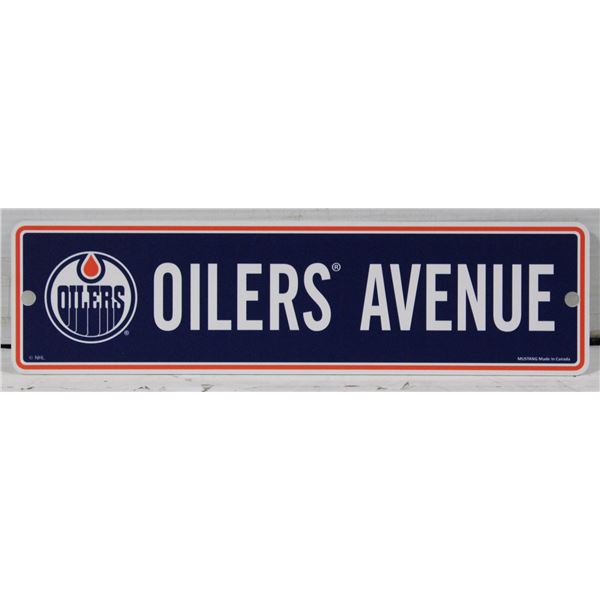NEW OILERS AVENUE SIGN 15" X 4"