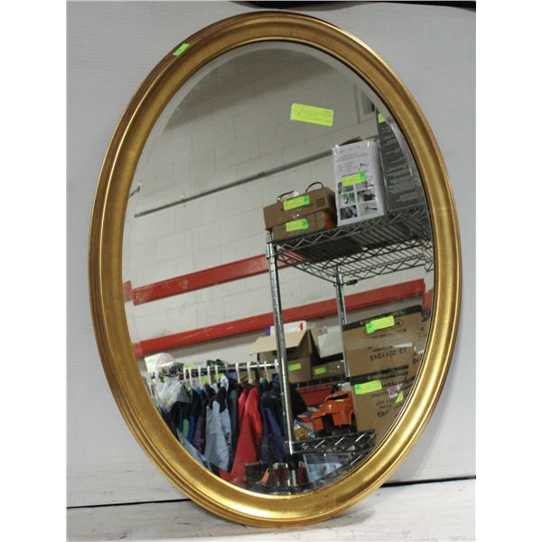 DECORATIVE GOLDEN OVAL MIRROR