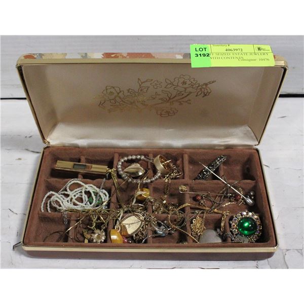 BAILIFF SEIZED: ESTATE JEWLERY BOX WITH CONTENTS