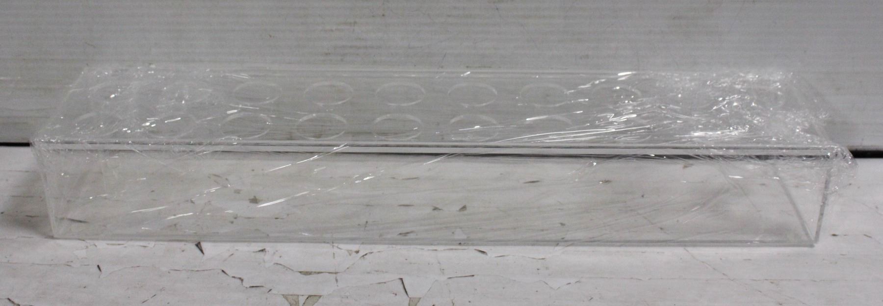 20 HOLE CLEAR ACRYLIC PLASTIC TEST TUBE