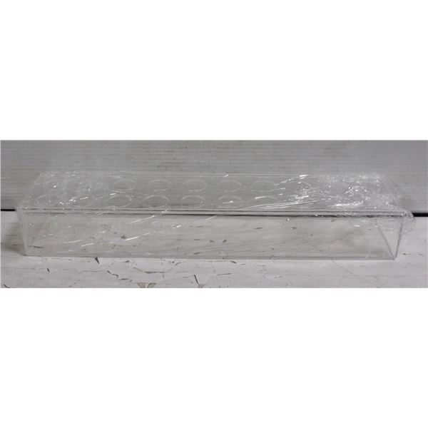 20 HOLE CLEAR ACRYLIC PLASTIC TEST TUBE