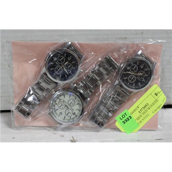 3 SET OF MEN AND WOMENS STAINLESS STEEL
