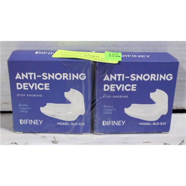 2 PACK ANTI SNORING DEVICE MOUTH GUARD SNORING