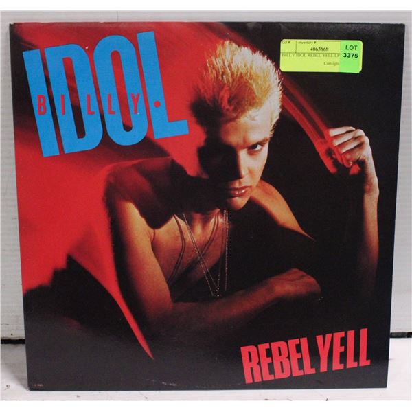 BILLY IDOL REBEL YELL LP