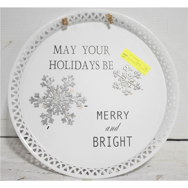 2 WREATHS & METAL HANGING - NEW