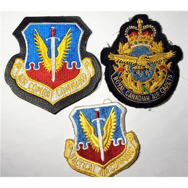11) LOT OF 3 CANADIAN AIR FORCE PATCHES. MILITARY