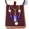 Image 1 : 16) SET OF NATURAL FRESH WATER PEARS & AMETHYST &
