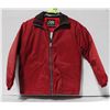 Image 1 : NEW RED INSULATED JACKET RED/GREEN COLLAR