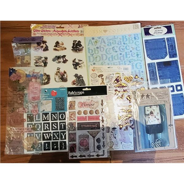 2) LOT OF 11 PACKAGES OF STAMPBOOKING STICKERS.