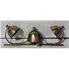 Image 1 : POLE MOUNTED ANTIQUE BRASS SLEIGH CHIMES 3 BELLS