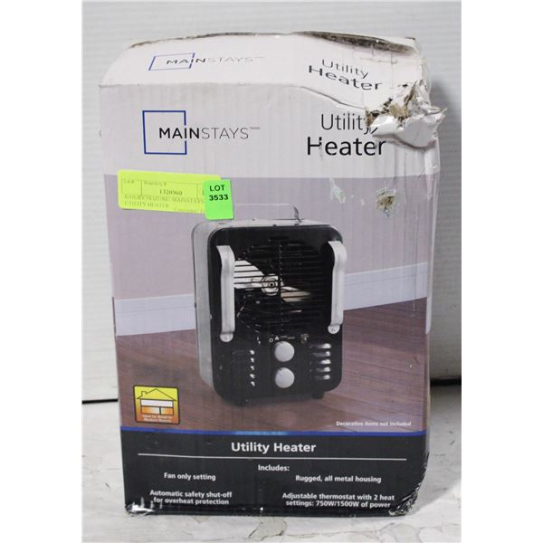 BAILIFF SEIZURE- MAINSTAYS UTILITY HEATER