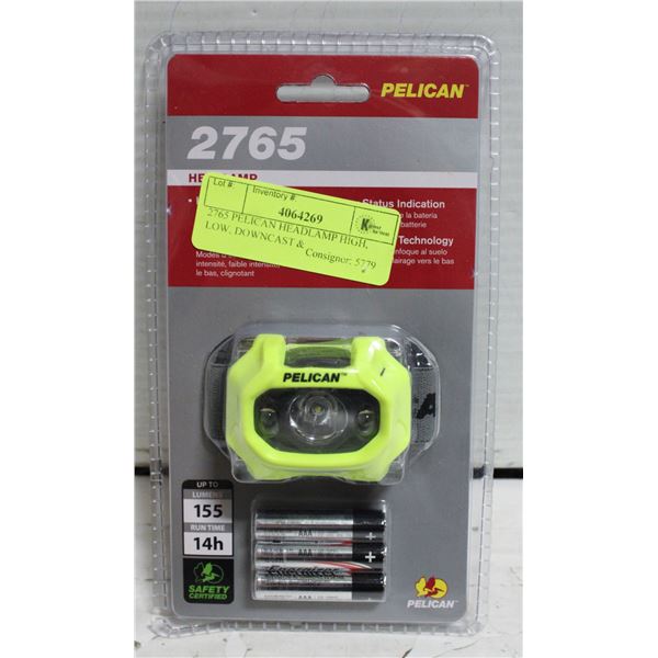 2765 PELICAN HEADLAMP HIGH, LOW, DOWNCAST &