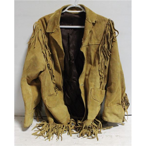 MOOSE HIDE LEATHER MENS FRINGE NATIVE