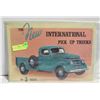 Image 1 : VINTAGE 12”X16” INTERNATIONAL TRUCKS ADVERTISING