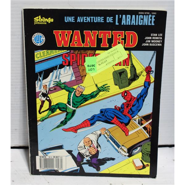 WANTED SPIDERMAN COMIC BOOK (FRENCH)