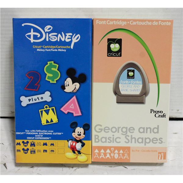 2 CIRCUT CARTRAGES ONE DISNEY & ONE BASIC SHAPES