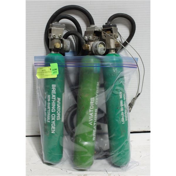 VINTAGE AVIATORS BREATHING OXYGEN BOTTLES