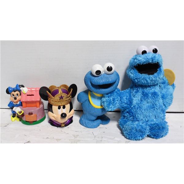 VINTAGE DISNEY MINNIE, MICKEY CUP, & COOKIE