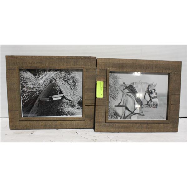 2 BARNWOOD 10X13 LAMLEES "GERI HIVES" RANCH ART