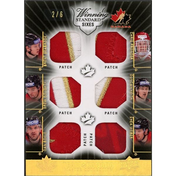 2014 Upper Deck Team Canada Master Collection 2/6 Winning Standard Sixes - Doughty/Webber/Pronger