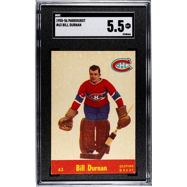1955-56 Parkhurst #63 Bill Durnan OTG (SGC 5.5)