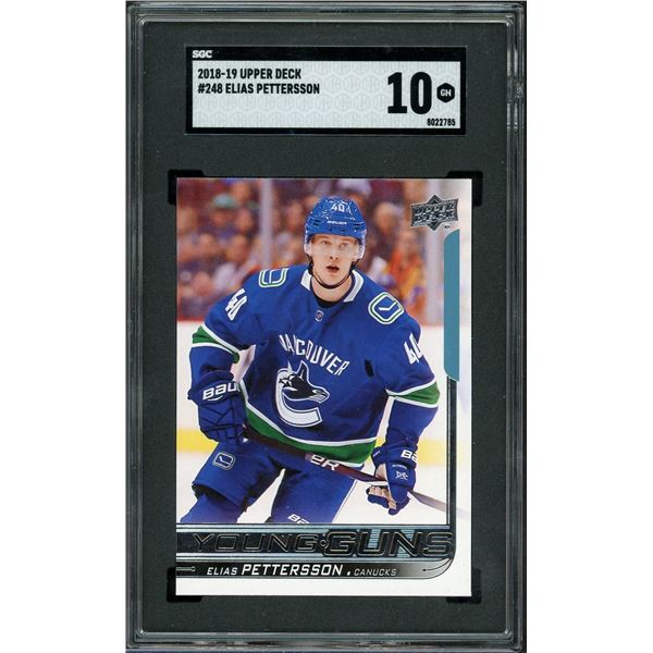 2018 Upper Deck Elias Pettersson Young Guns - SGC 10