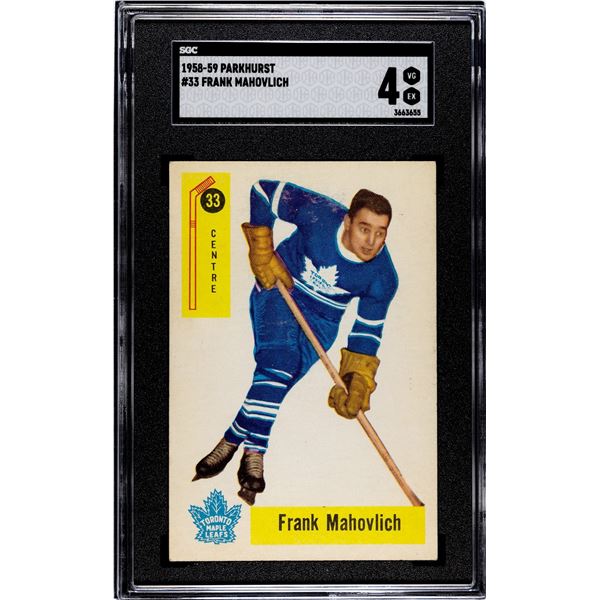 1958-59 Parkhurst #33 Frank Mahovlich (SGC 4)