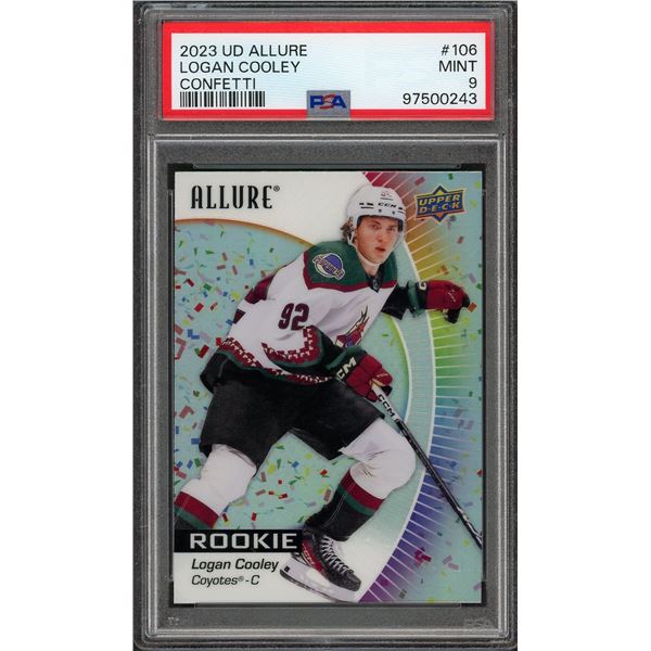 2023 Upper Deck Allure Logan Cooley Confetti - PSA 9
