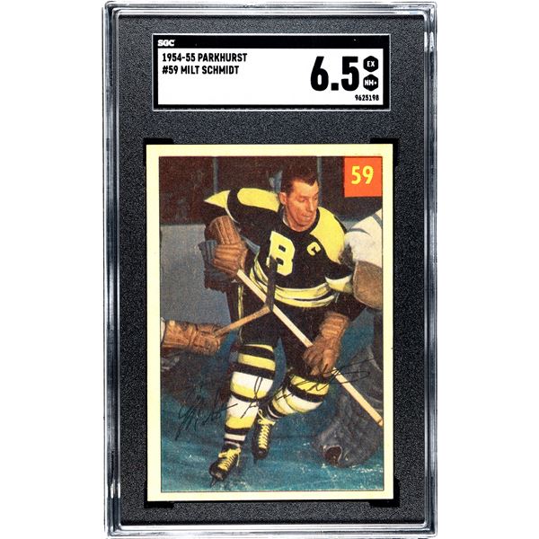 1954-55 Parkhurst #59 Milt Schmidt (SGC 6.5)