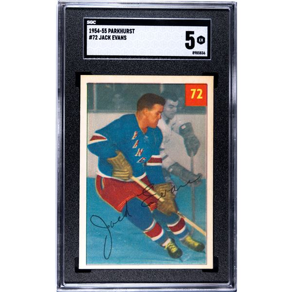 1954-55 Parkhurst #72 Jack Evans (SGC 5)