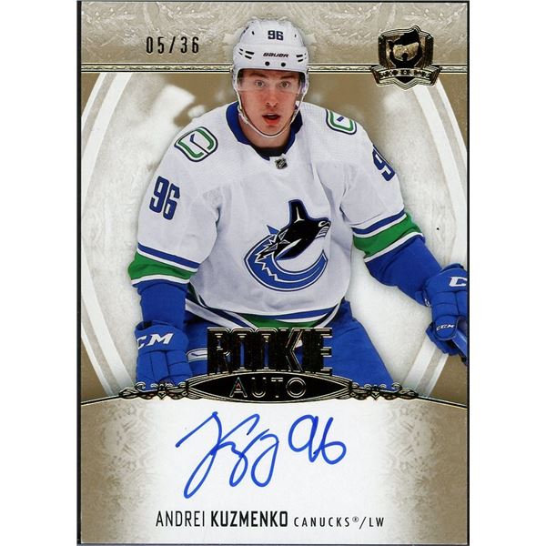 2022-23 Upper Deck The Cup Andrei Kuzmenko rookie auto #05/36